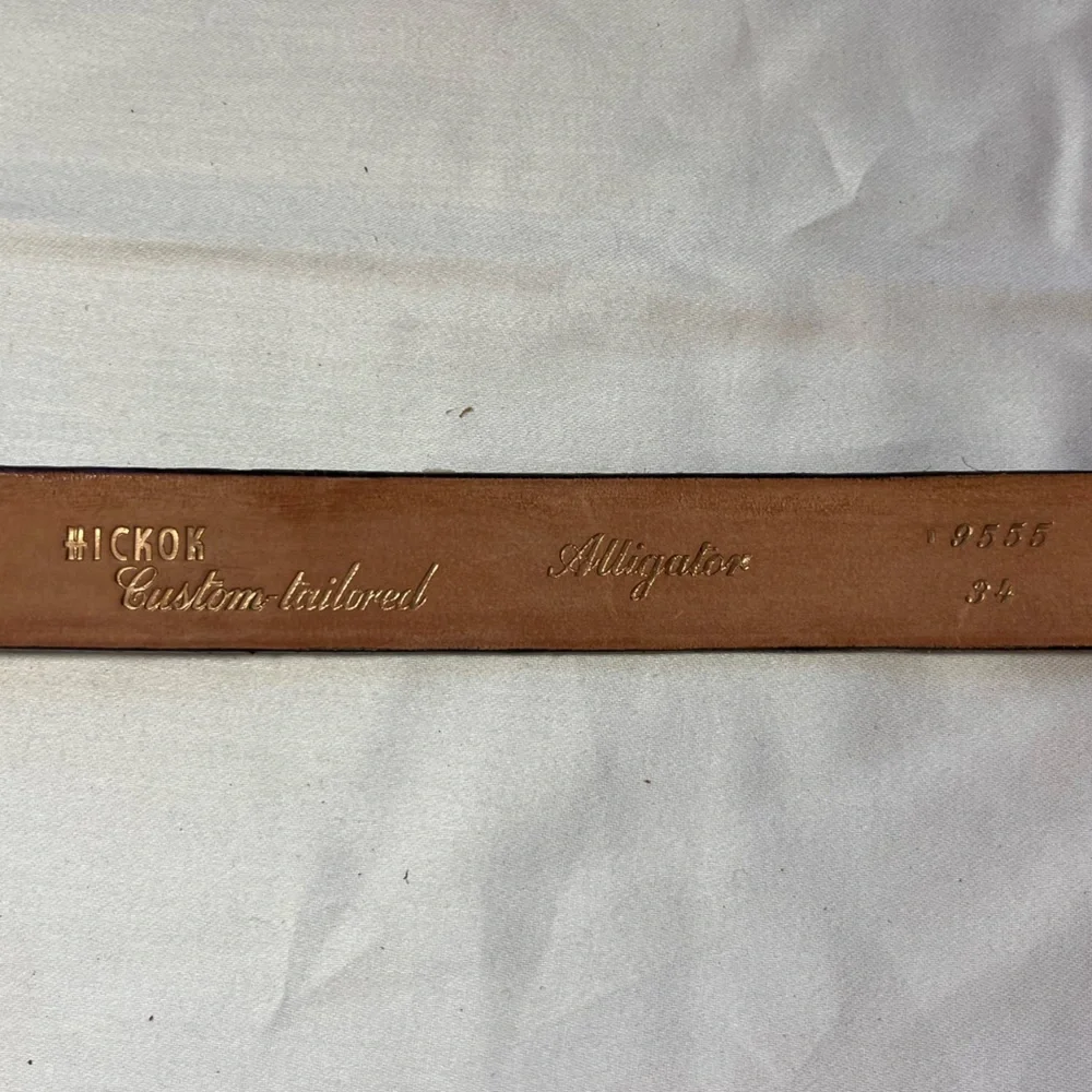 Genuine Alligator Like-New Vintage Belt - Picture 2 of 2